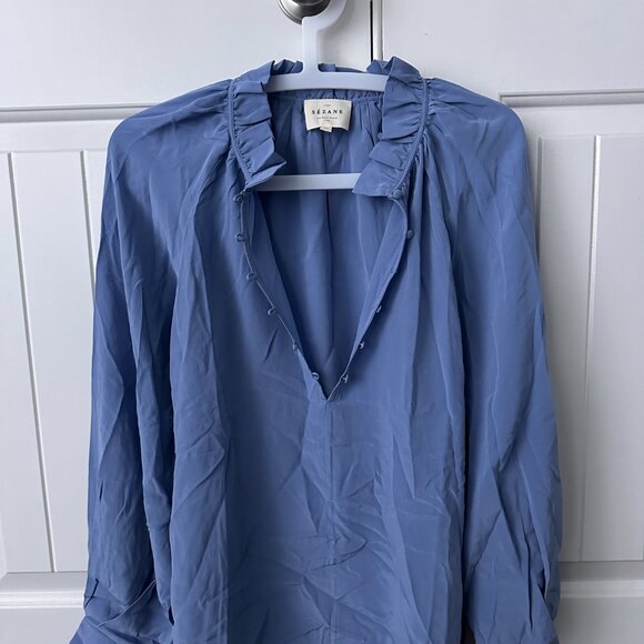 Sezane  Loubna Blouse Lavender Blue Size 4 - Picture 3 of 8